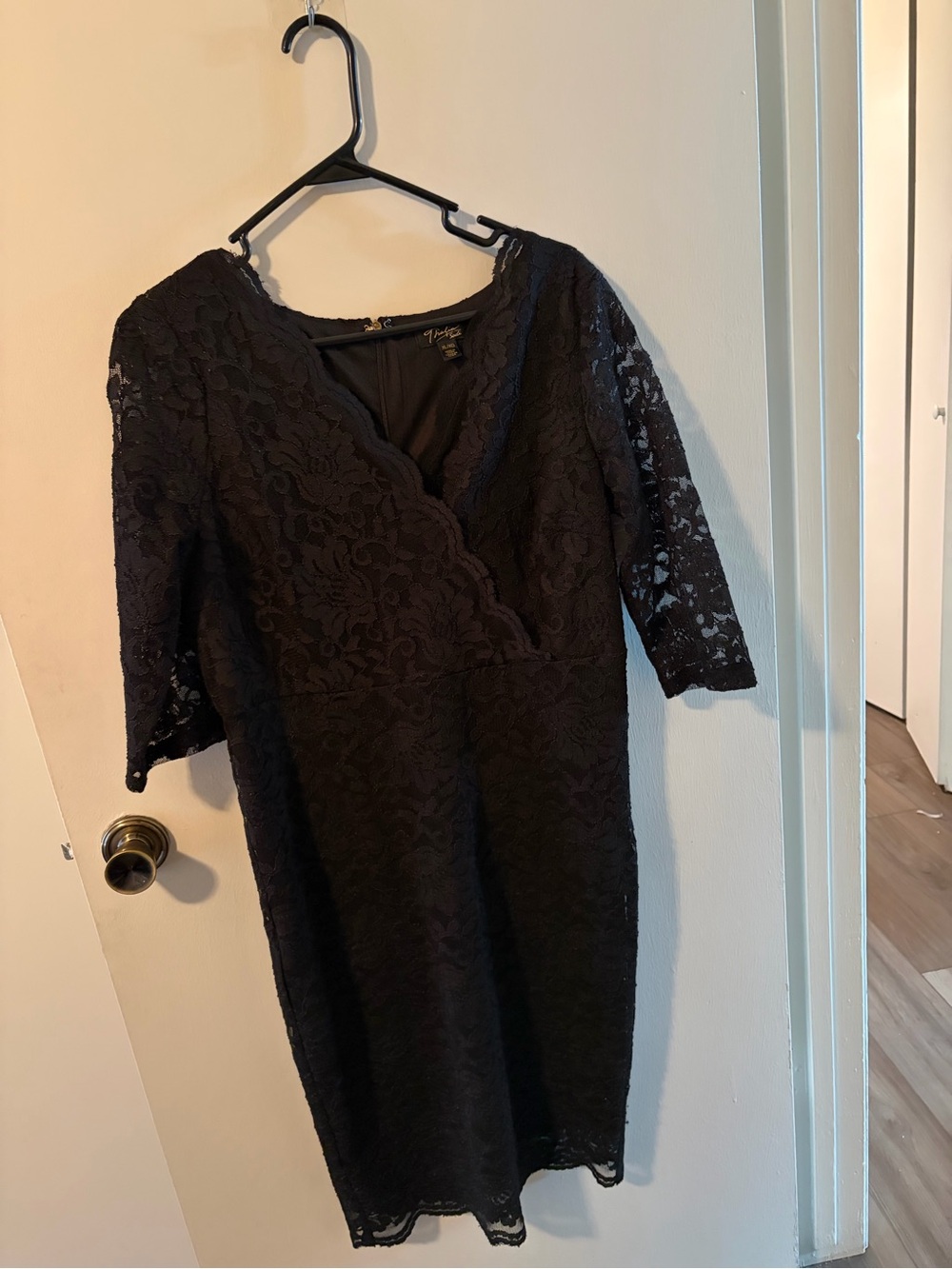 Black Lace V-Neck Women’s Dress